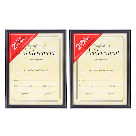 2 Pack Black Document Frame 8 5 X 11 By Studio Decor